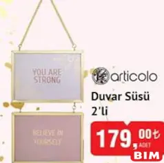 ARTİCOLO DUVAR SÜSÜ 2'Lİ ARTİCOLO DUVAR SÜSÜ 2'Lİ